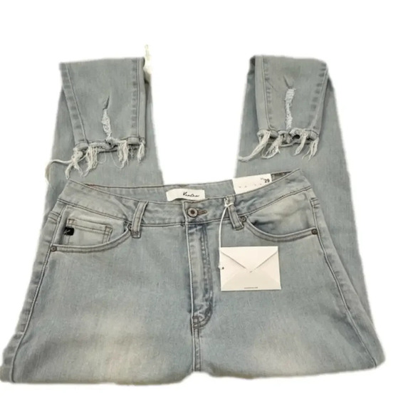 NWT KanCan Anya High Rise Super Skinny Jeans light wash distressed  Sz 11 / 29 - Picture 2 of 14